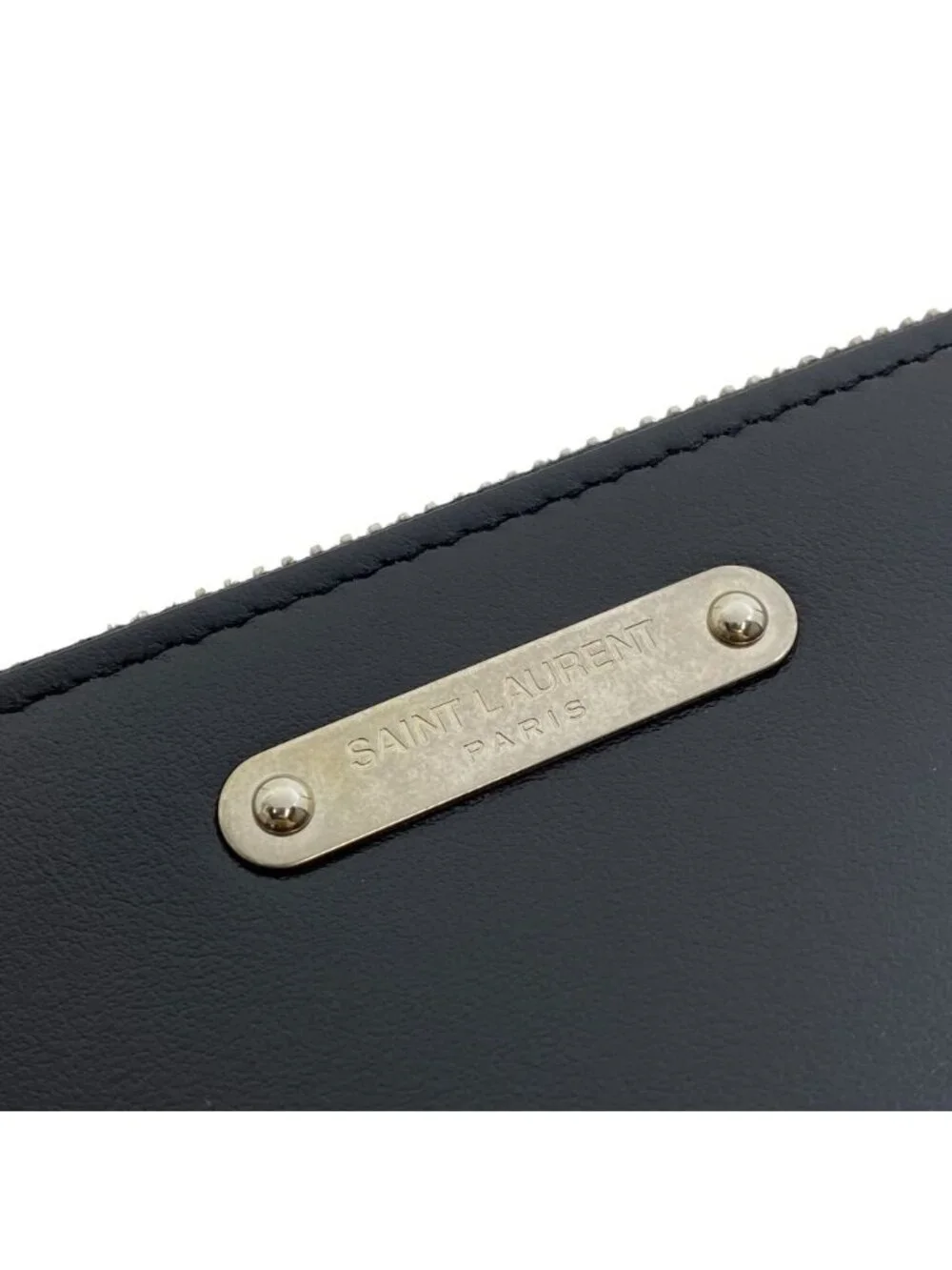 Saint Laurent Clutch Leather Black Practical - Picture 9 of 10